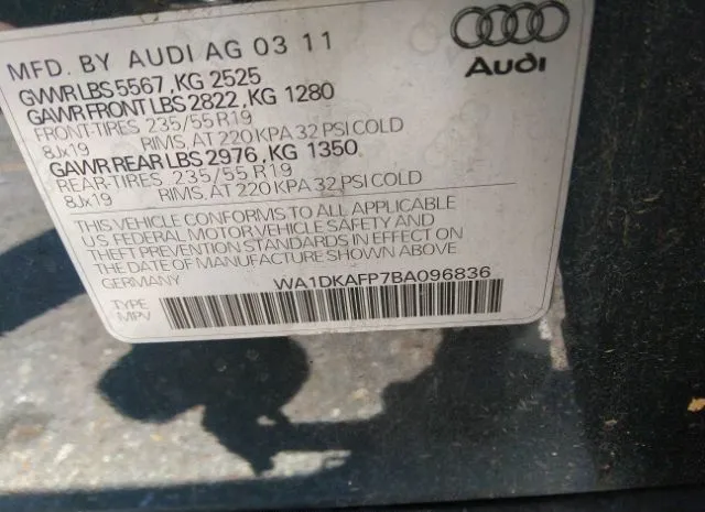 Photo 8 VIN: WA1DKAFP7BA096836 - AUDI Q5 