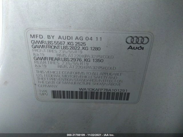 Photo 8 VIN: WA1DKAFP7BA101291 - AUDI Q5 