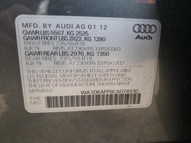 Photo 9 VIN: WA1DKAFP8CA074930 - AUDI Q5 PREMIUM 