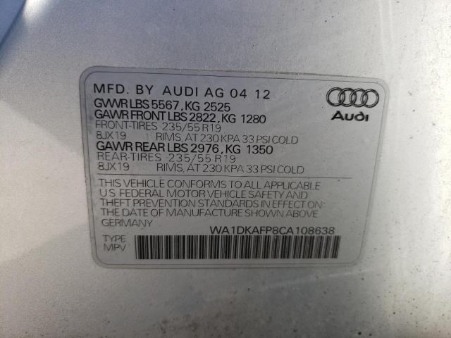 Photo 9 VIN: WA1DKAFP8CA108638 - AUDI Q5 PREMIUM 