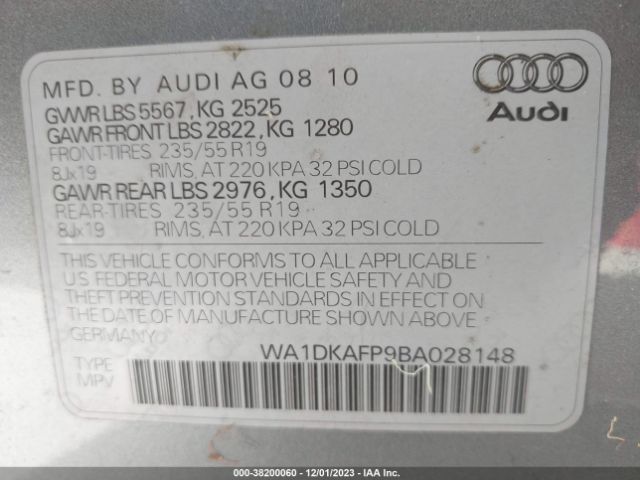 Photo 8 VIN: WA1DKAFP9BA028148 - AUDI Q5 