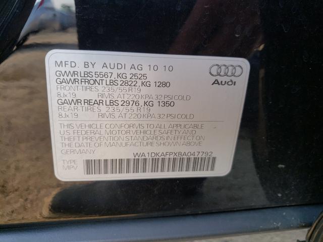 Photo 9 VIN: WA1DKAFPXBA047792 - AUDI Q5 PREMIUM 