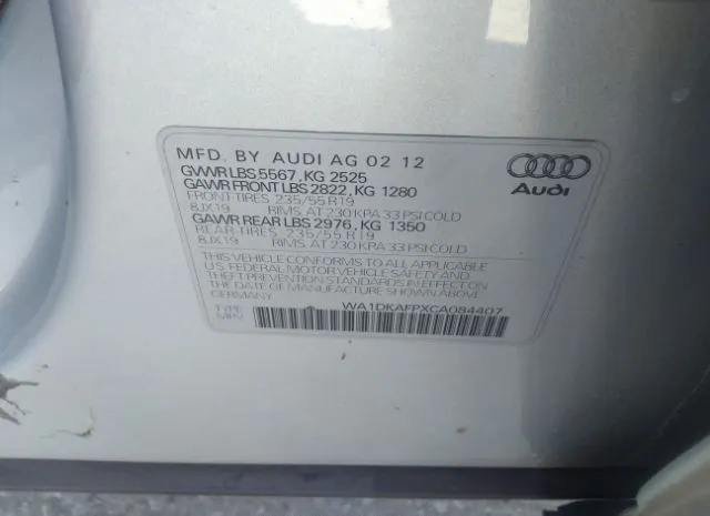 Photo 8 VIN: WA1DKAFPXCA084407 - AUDI Q5 