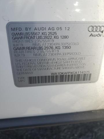 Photo 11 VIN: WA1DKAFPXCA114375 - AUDI Q5 