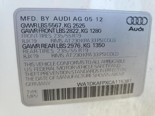 Photo 12 VIN: WA1DKAFPXCA115381 - AUDI Q5 