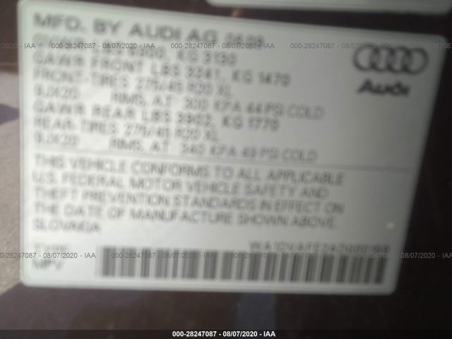 Photo 8 VIN: WA1DVAFE2AD000159 - AUDI Q7 