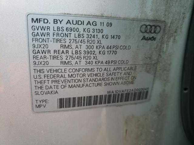 Photo 9 VIN: WA1DVAFE2AD003045 - AUDI Q7 PRESTIG 