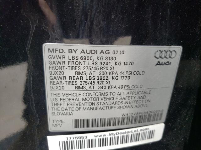 Photo 9 VIN: WA1DVBFE8AD006019 - AUDI Q7 PRESTIG 