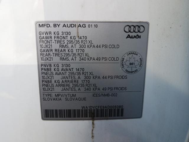 Photo 9 VIN: WA1DVCFE9AD005080 - AUDI Q7 PRESTIG 