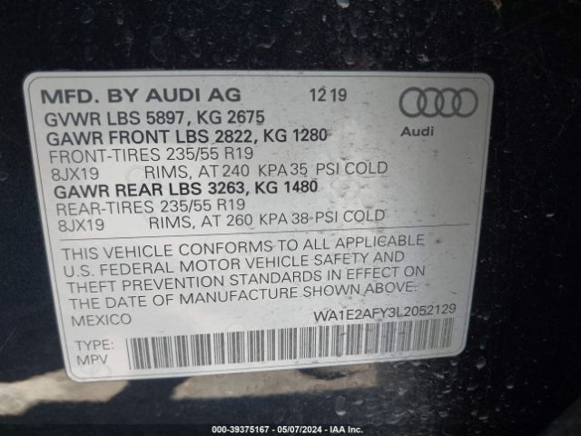 Photo 8 VIN: WA1E2AFY3L2052129 - AUDI Q5 