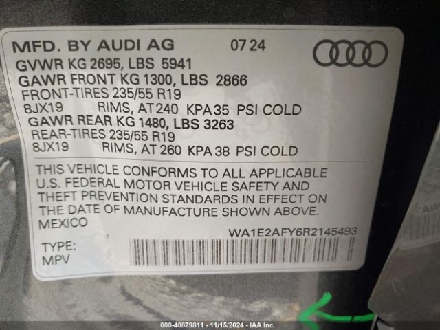 Photo 8 VIN: WA1E2AFY6R2145493 - AUDI Q5 E 