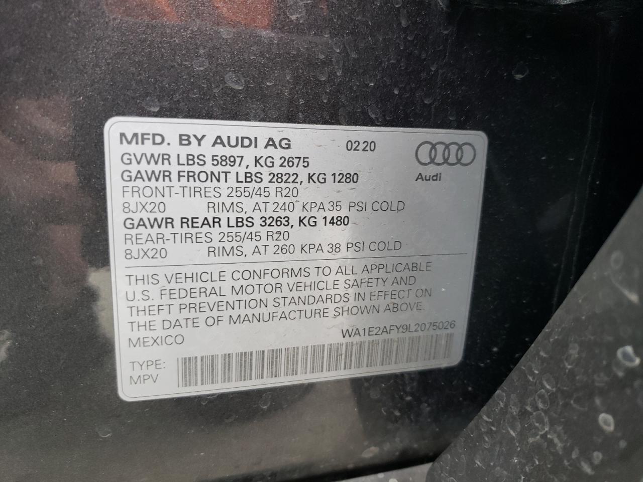 Photo 12 VIN: WA1E2AFY9L2075026 - AUDI Q5 