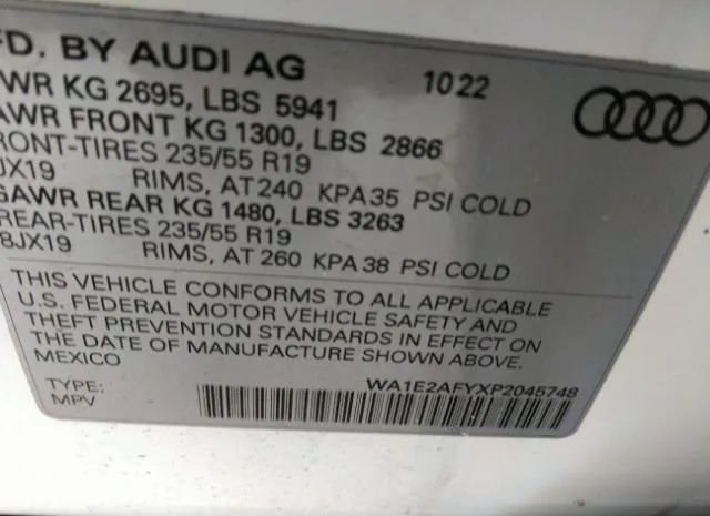 Photo 8 VIN: WA1E2AFYXP2045748 - AUDI Q5 