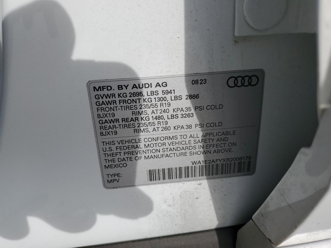 Photo 11 VIN: WA1E2AFYXR2006175 - AUDI Q5 