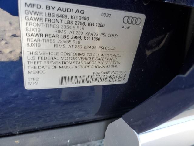 Photo 11 VIN: WA1EAAFY0N2079276 - AUDI Q5 