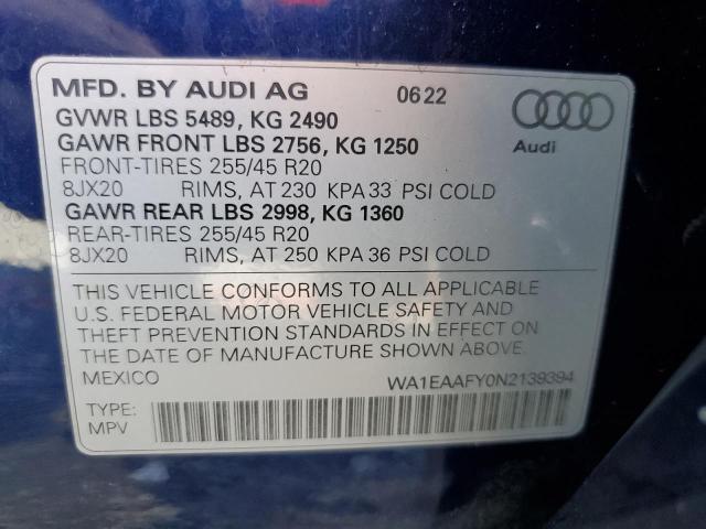 Photo 13 VIN: WA1EAAFY0N2139394 - AUDI Q5 