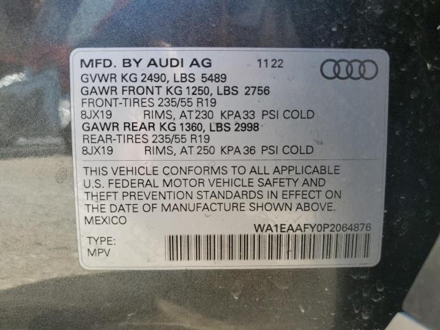 Photo 12 VIN: WA1EAAFY0P2064876 - AUDI Q5 PREMIUM 