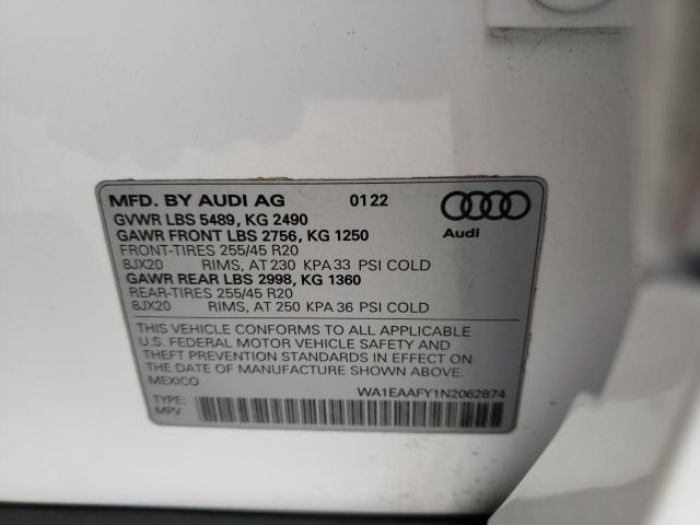 Photo 12 VIN: WA1EAAFY1N2062874 - AUDI Q5 