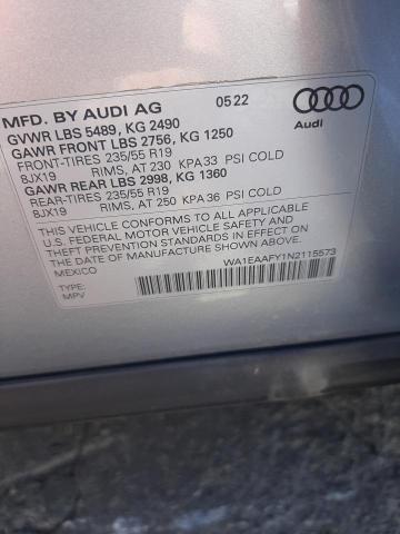 Photo 12 VIN: WA1EAAFY1N2115573 - AUDI Q5 PREMIUM 