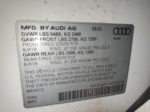 Photo 12 VIN: WA1EAAFY1N2123219 - AUDI Q5 