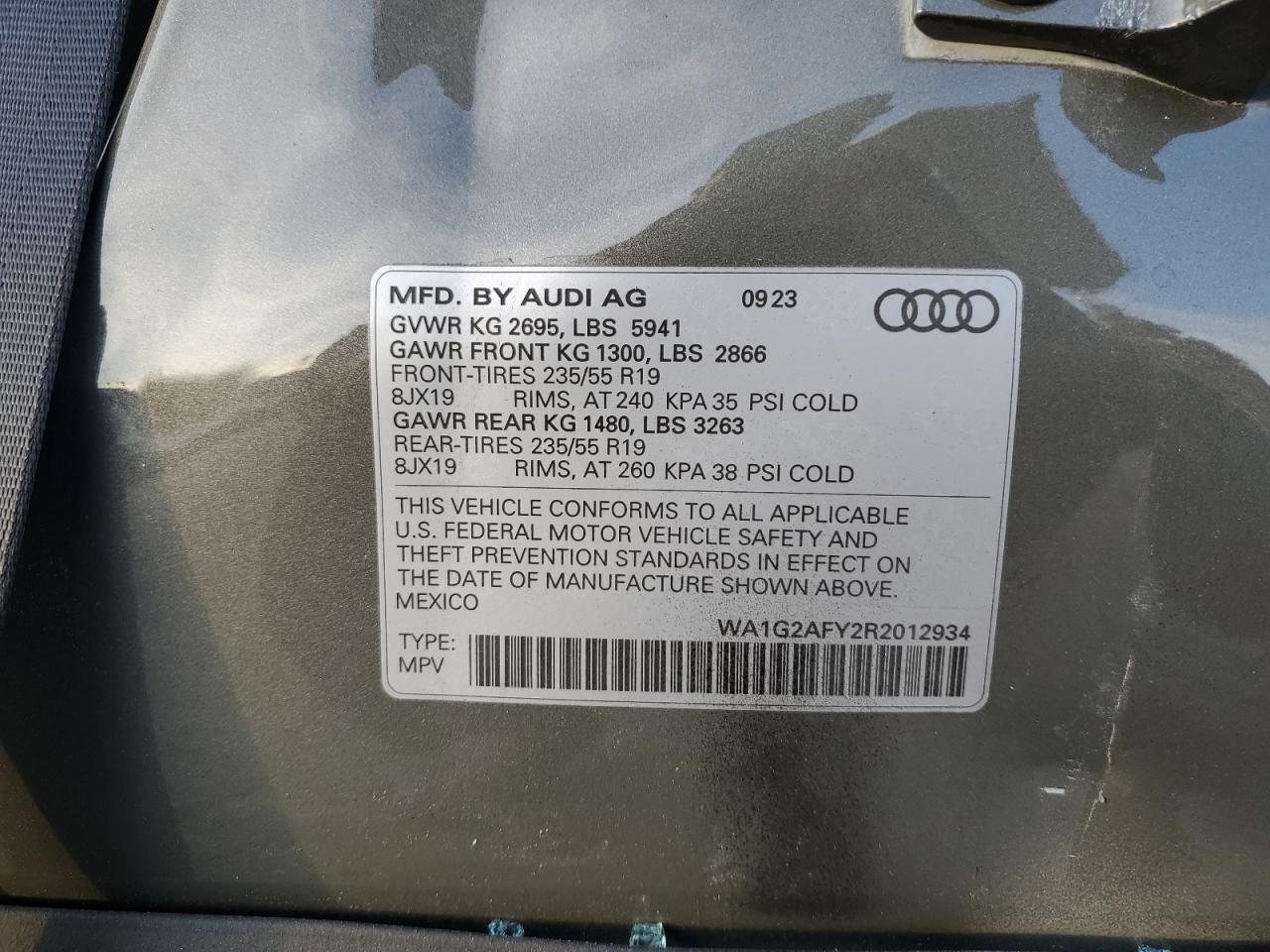 Photo 11 VIN: WA1EAAFY1R2013180 - AUDI Q5 