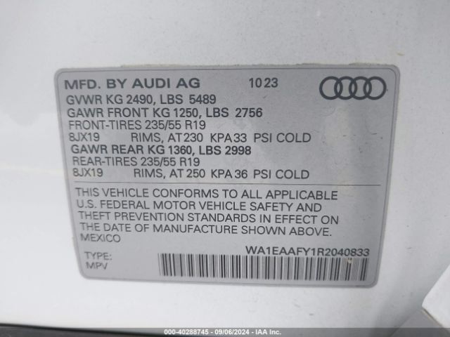 Photo 8 VIN: WA1EAAFY1R2040833 - AUDI Q5 