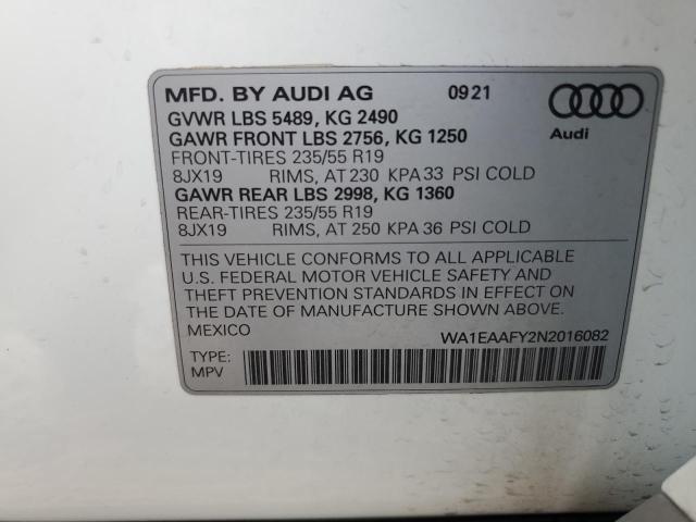 Photo 12 VIN: WA1EAAFY2N2016082 - AUDI Q5 