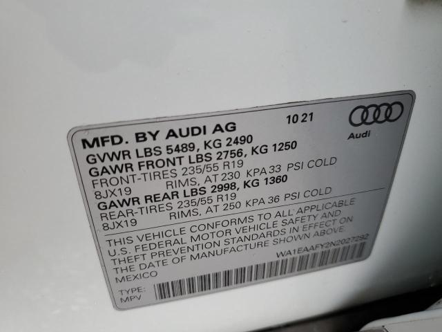 Photo 12 VIN: WA1EAAFY2N2027292 - AUDI Q5 