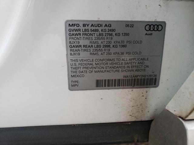 Photo 12 VIN: WA1EAAFY2N2129126 - AUDI Q5 