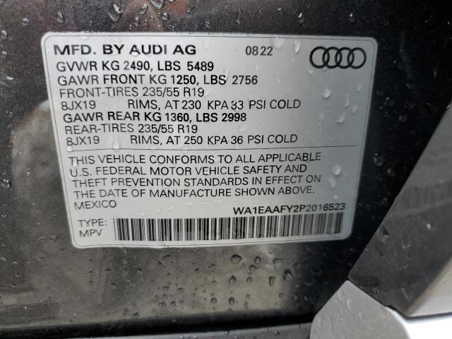 Photo 12 VIN: WA1EAAFY2P2016523 - AUDI Q5 PREMIUM 