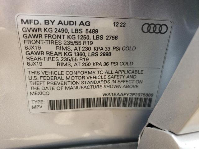 Photo 11 VIN: WA1EAAFY2P2075880 - AUDI Q5 PREMIUM 