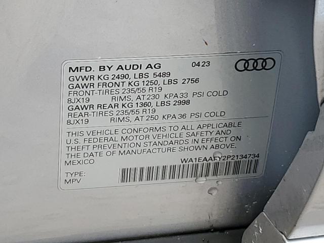 Photo 12 VIN: WA1EAAFY2P2134734 - AUDI Q5 PREMIUM 