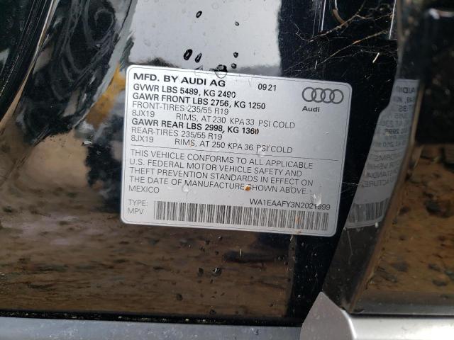 Photo 9 VIN: WA1EAAFY3N2021999 - AUDI Q5 PREMIUM 