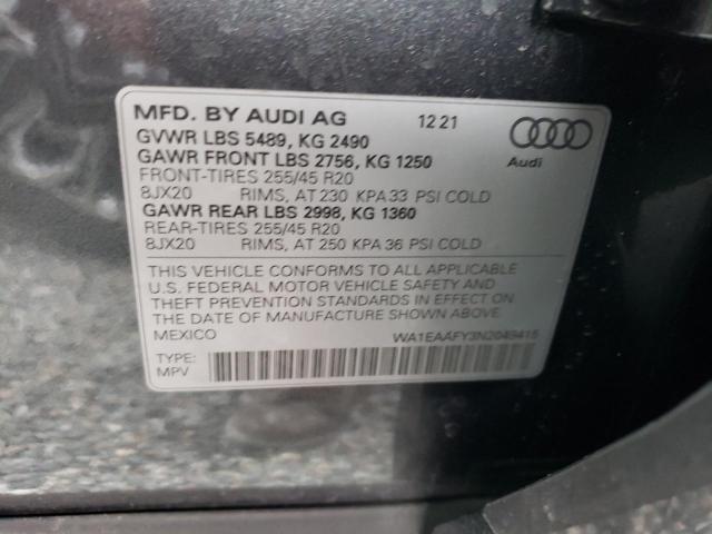 Photo 9 VIN: WA1EAAFY3N2049415 - AUDI Q5 PREMIUM 