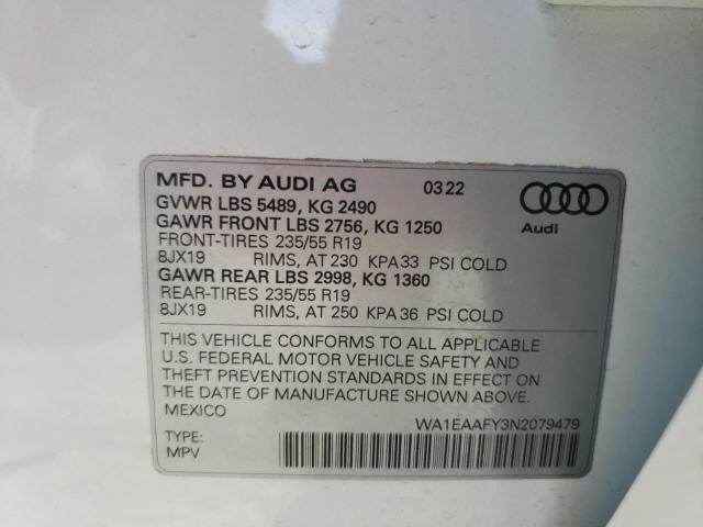 Photo 9 VIN: WA1EAAFY3N2079479 - AUDI Q5 PREMIUM 