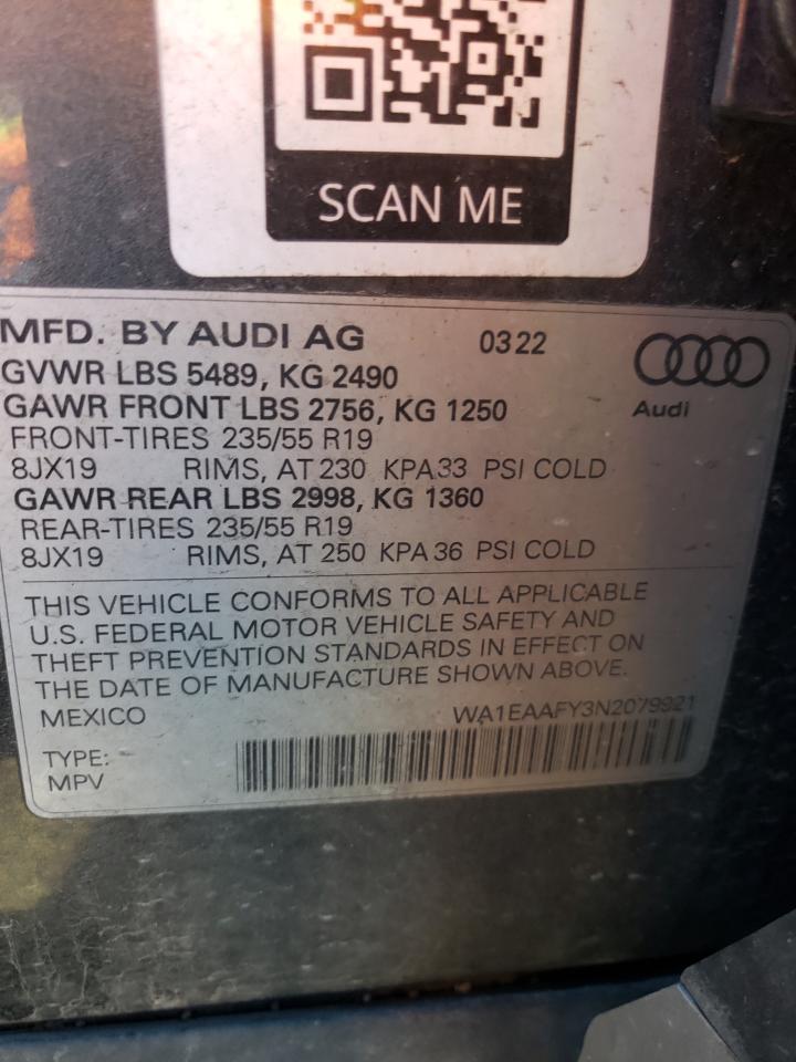 Photo 12 VIN: WA1EAAFY3N2079921 - AUDI Q5 