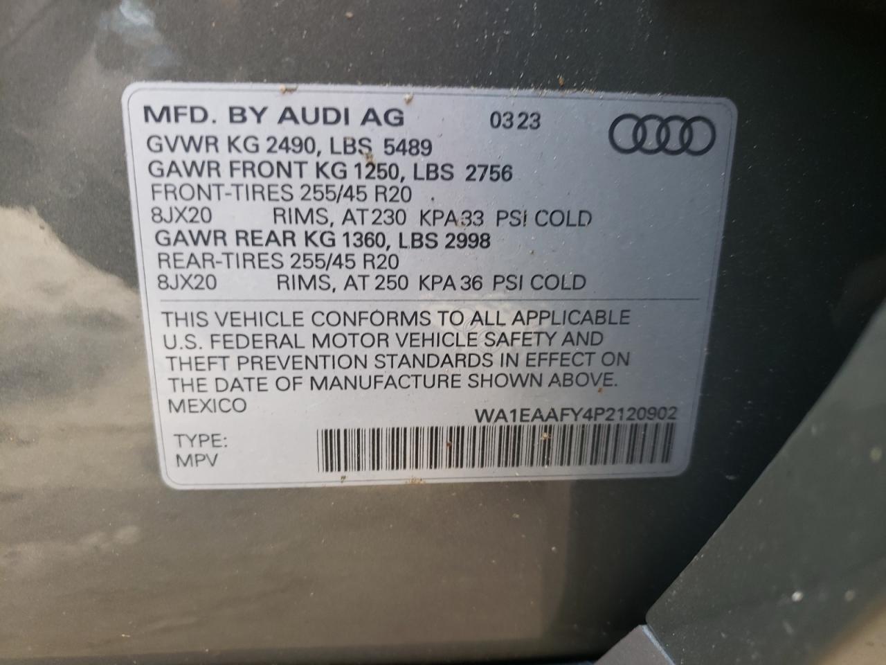 Photo 11 VIN: WA1EAAFY4P2120902 - AUDI Q5 