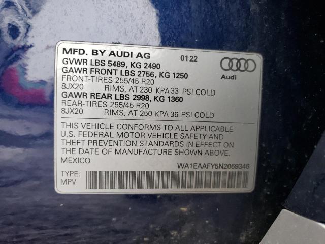 Photo 12 VIN: WA1EAAFY5N2059346 - AUDI Q5 