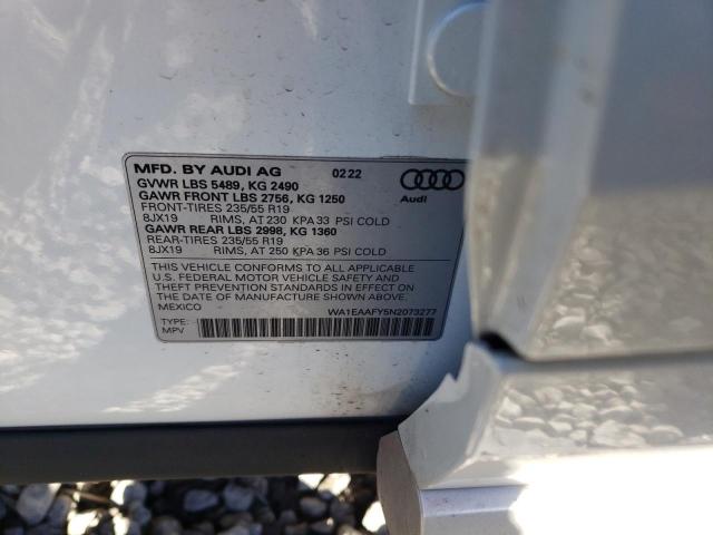 Photo 12 VIN: WA1EAAFY5N2073277 - AUDI Q5 PREMIUM 