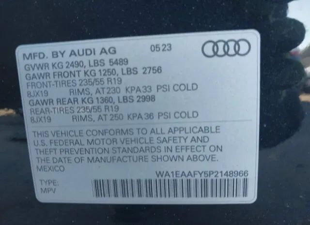 Photo 8 VIN: WA1EAAFY5P2148966 - AUDI Q5 