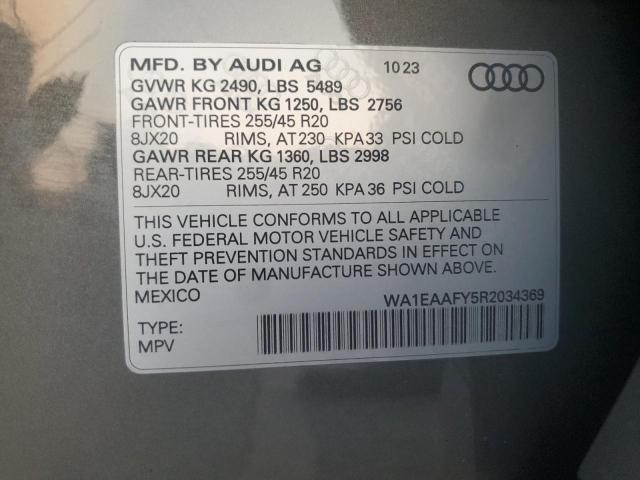 Photo 12 VIN: WA1EAAFY5R2034369 - AUDI Q5 PREMIUM 