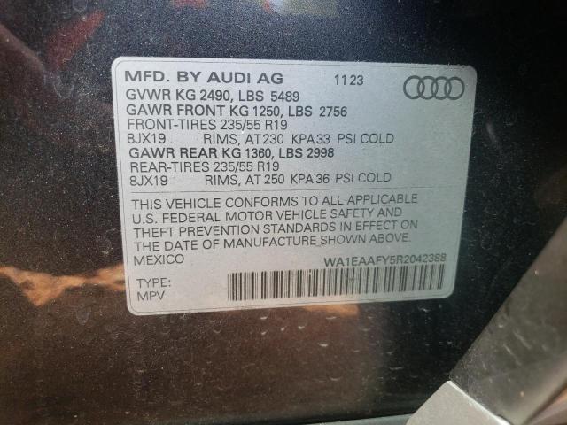 Photo 12 VIN: WA1EAAFY5R2042388 - AUDI Q5 PREMIUM 