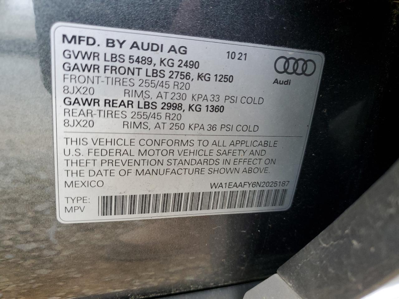 Photo 12 VIN: WA1EAAFY6N2025187 - AUDI Q5 