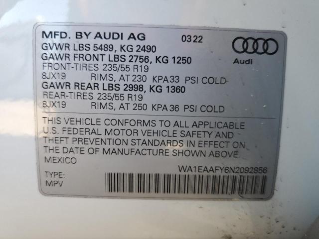 Photo 9 VIN: WA1EAAFY6N2092856 - AUDI Q5 PREMIUM 