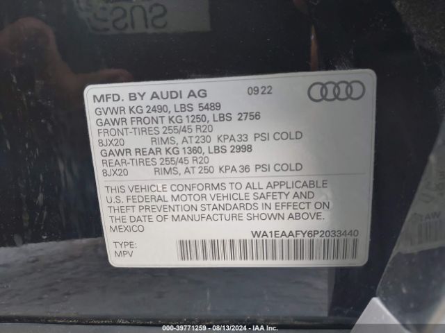 Photo 8 VIN: WA1EAAFY6P2033440 - AUDI Q5 