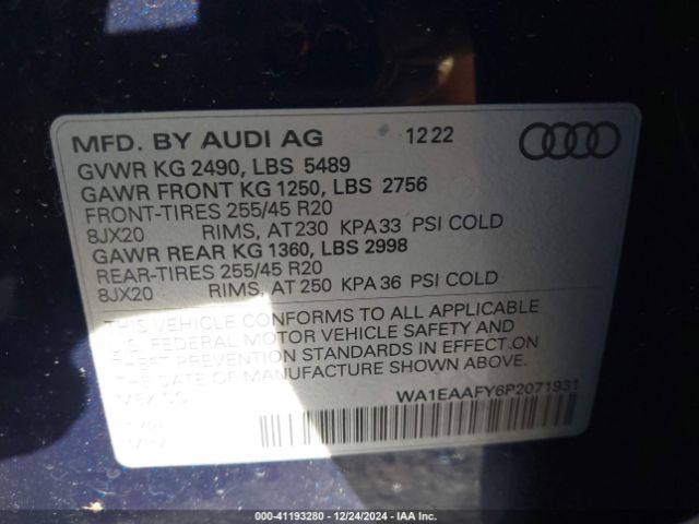 Photo 8 VIN: WA1EAAFY6P2071931 - AUDI Q5 