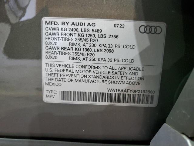 Photo 12 VIN: WA1EAAFY6P2192880 - AUDI Q5 PREMIUM 