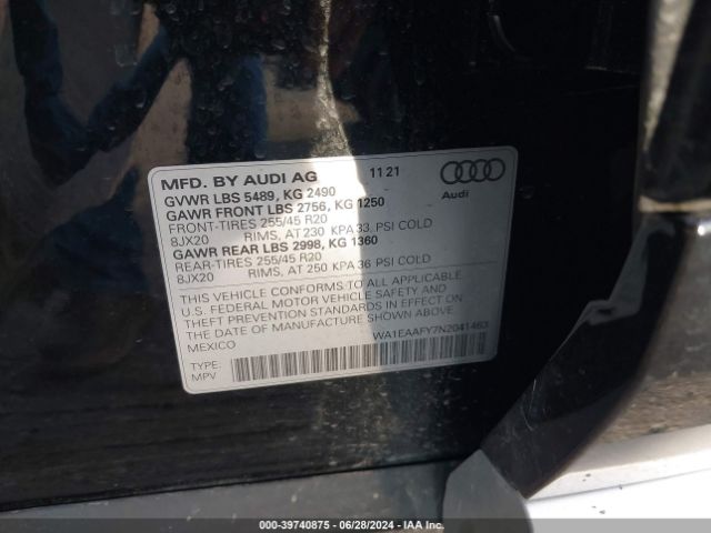 Photo 8 VIN: WA1EAAFY7N2041463 - AUDI Q5 