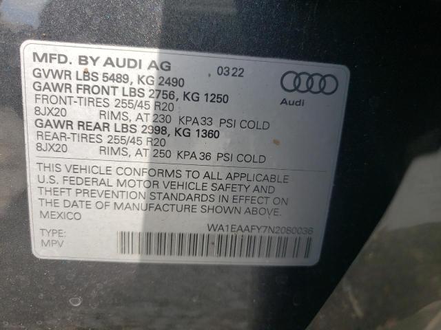 Photo 9 VIN: WA1EAAFY7N2080036 - AUDI Q5 PREMIUM 