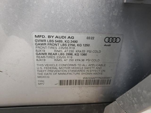 Photo 13 VIN: WA1EAAFY7N2093997 - AUDI Q5 PREMIUM 